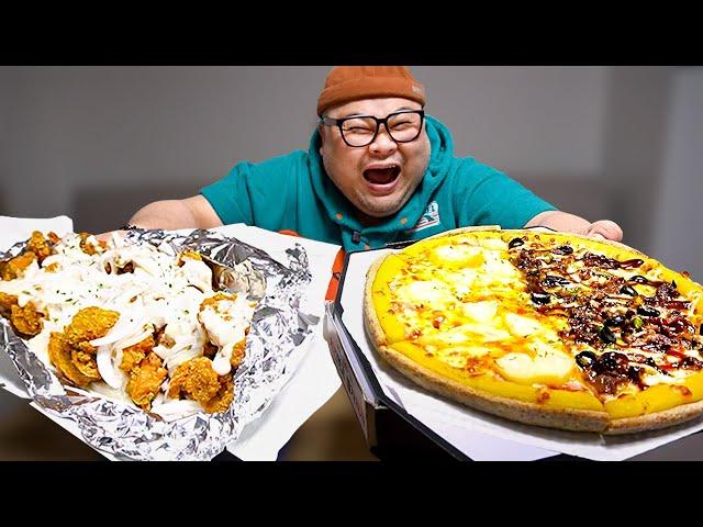 김치랑 피자~파인애플 올라간 피자 좋아하세요?밥반찬으로 좋아요│Pizza and pasta Mukbang Eatingshow