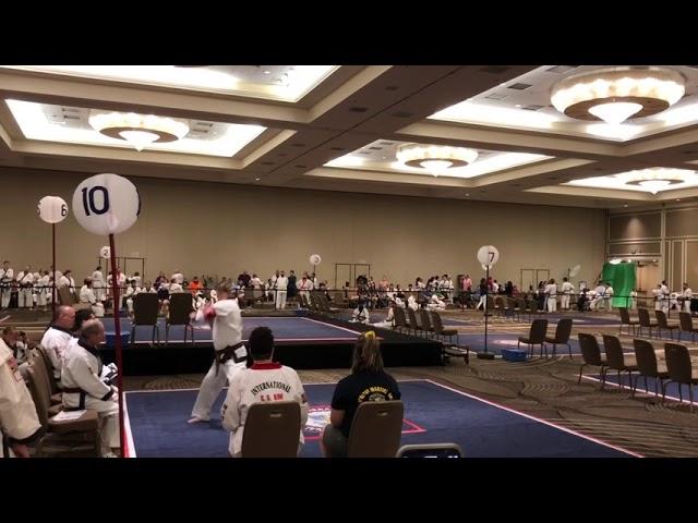 Master Chris DuFour presenting a form (ITF Tang Soo Do Federation)