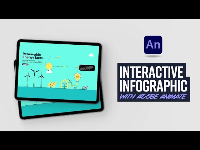 Learn how to create an interactive infographic using Adobe Animate