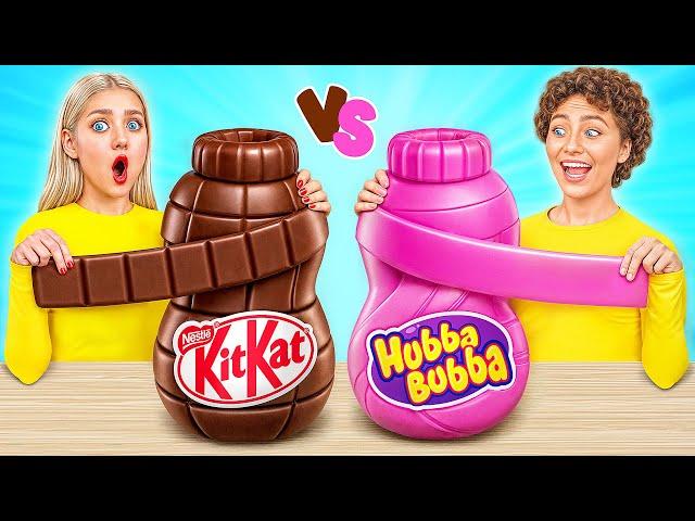 Bubble Gum vs Chocolate Food Challenge | Funny Situations by Choco DO