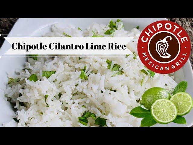 Chipotle's Official Cilantro Lime Rice Recipe! Cilantro lime rice recipe (Chipotle's) Copycat recipe