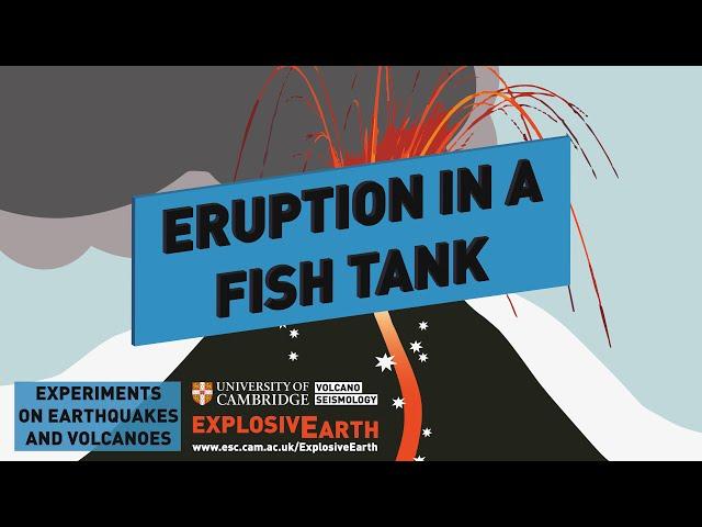 Eruption in a Fish Tank - Experiments on Earthquakes and Volcanoes