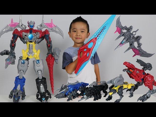 Megazord Surprise  Building The Five Battle Zords With Ckn Toys