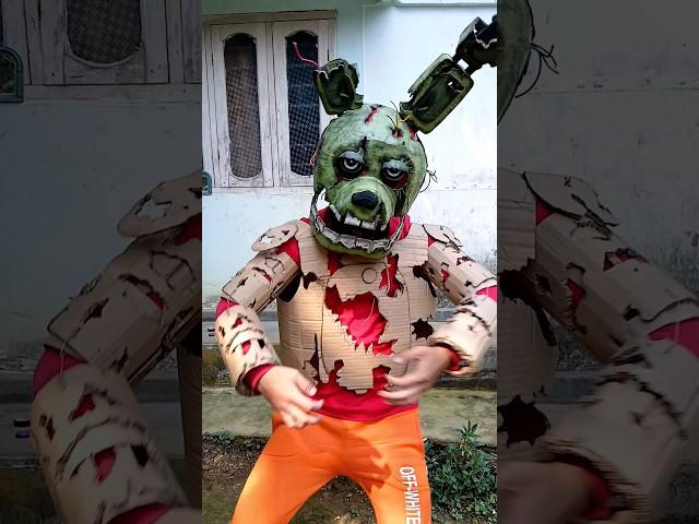 Springtrap body Suit up #springtrap #suit #fnafcosplay #shorts