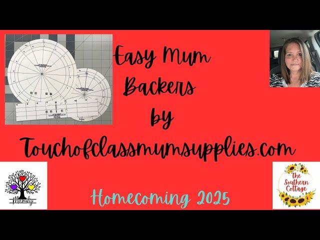 Easy Mum Backers by Touch of class mum supplies #homecoming2025 #shopsmall