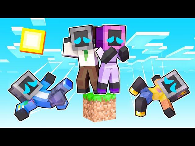 One Block Skyblock with TEEVEE FAMILY in Minecraft!