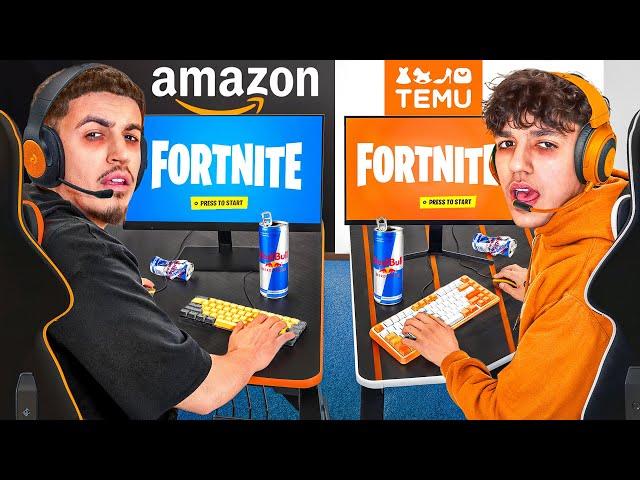 Last To Sleep Using Amazon vs Temu Gaming Setups Wins! (Fortnite)