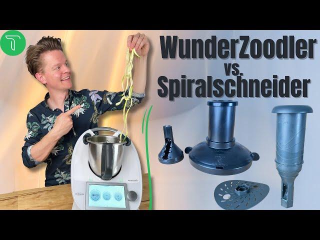 Thermomix Zubehör Test! Gemüsenudeln mit dem WunderZoodler und dem Mixcover Spiralschneider