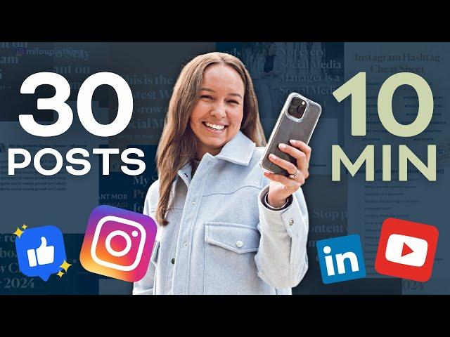 How I Create 30+ Pieces of Content in 10 Minutes