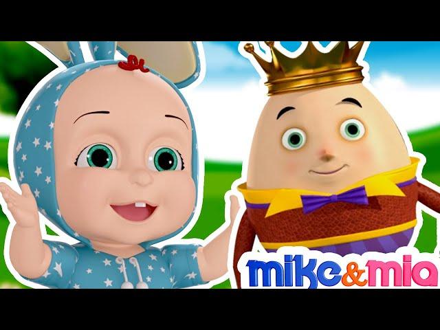 Humpty Dumpty Sat on a Wall | 3D Animated English Rhyme for Children By Mike & Mia