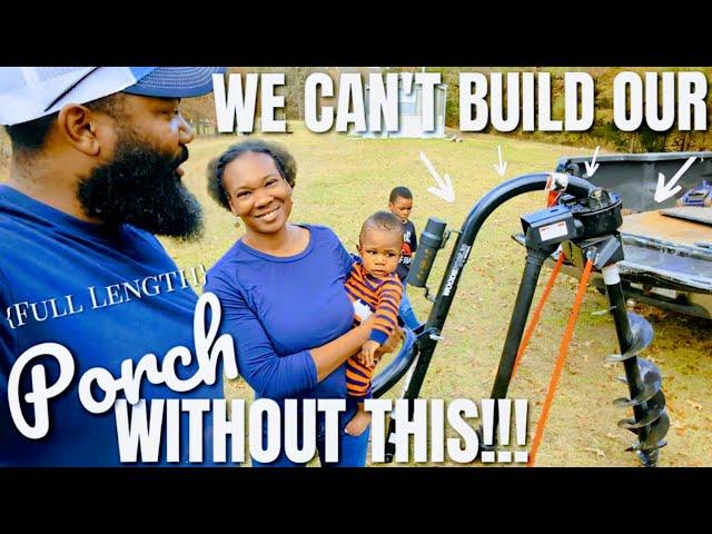 We Decided To Build Our Porch Ourselves | BUILDING A FULL LENGTH PORCH ON A SINGLE-WIDE MOBILE HOME