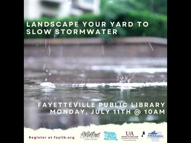 Landscape Your Yard to Slow Stormwater