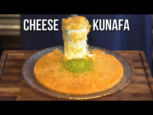 How to make Kunafa Nabulsi - Stretchy Cheese Dessert