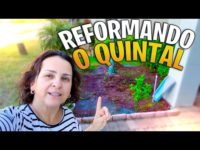 REFORMANDO O JARDIM 🪴 COLOQUEI PEDRA DO TEXAS