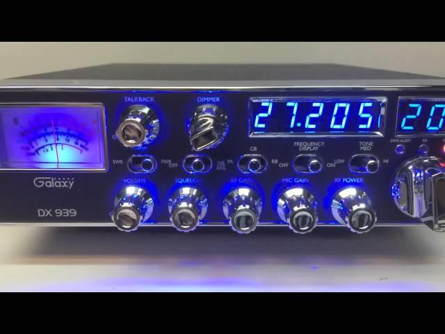 Galaxy DX-939 Cb Radio Blue Nitros - Dual Dimmers - Echo So