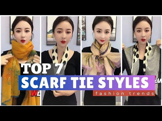 Top 7 popular ways to wear a Scarf | Easy stylish ways to tie a scarf? P#301023 #scarfwearing