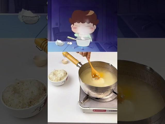 雞蛋的靈魂吃法，我們這一家柚子的廚藝還是不賴的 #funny #animation #food #delicious #搞笑 #cartoon #搞笑 #memes #anime