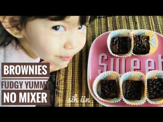 Brownies Fudgy yummy no mixer|Sih Iin