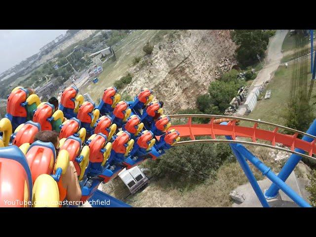 Superman: Krypton Coaster Back Row (HD POV) Six Flags Fiesta Texas