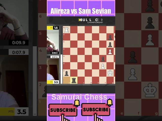 LOSE ON TIME ??! | Alireza vs Sam Sevian | Bullet Chess Championship 2024 | #shorts #chess #alireza