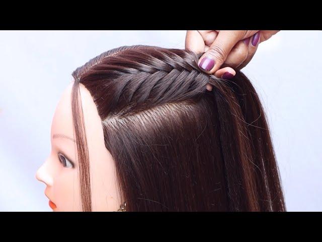 Simple quick hairtsyle for everyday - easy fishtail braide | hairstyle for girls