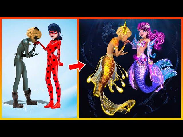 Miraculous Ladybug Glow Up Into Mermaid Princess - Miraculous Transformation | Fashion Wow