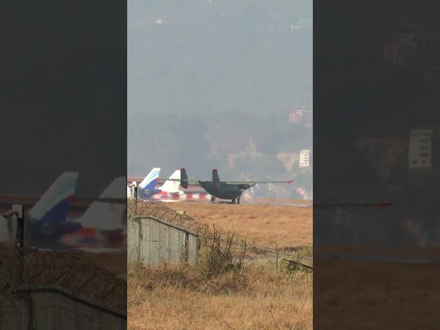 Nepal Army NA-062 Sky Truck lines up for take-off #nepalarmy