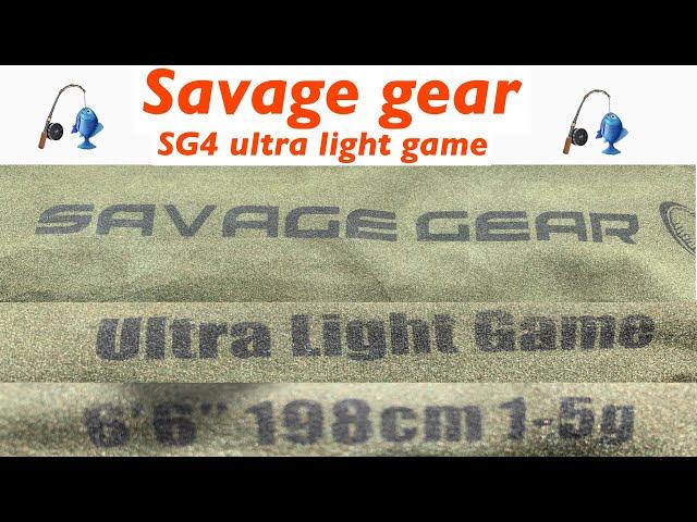 Savage Gear Sg4 ultra light game 1-5 gram 198cm 6ft6inch rod tackle review