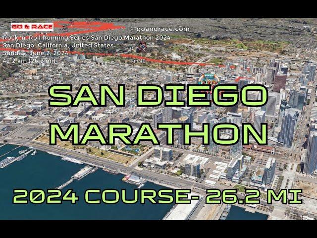 Rock 'n' Roll Running Series San Diego Marathon 2024: fly over the marathon course!