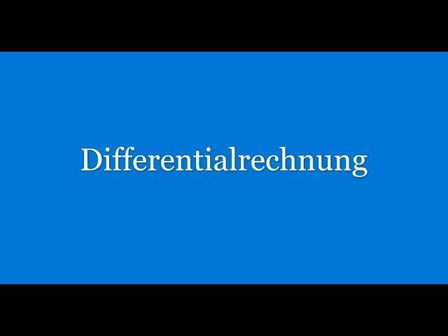 Differentialrechnung