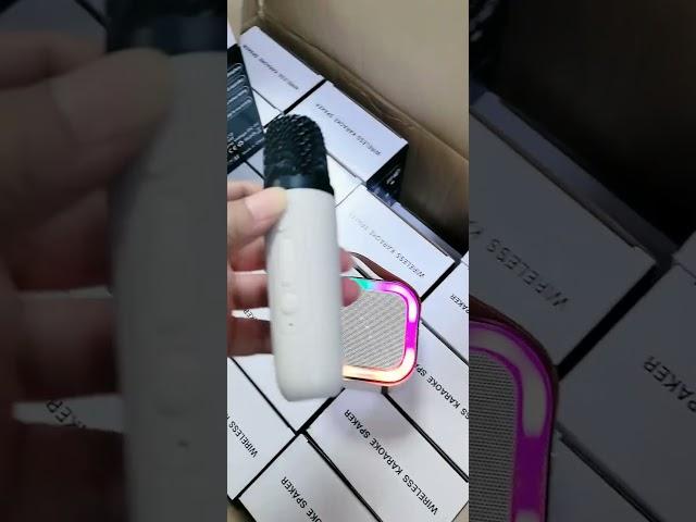 K12 Mini Audio integrated Mics Singing Karaoke Family Wireless Bluetooth Speaker with Wireless Mic