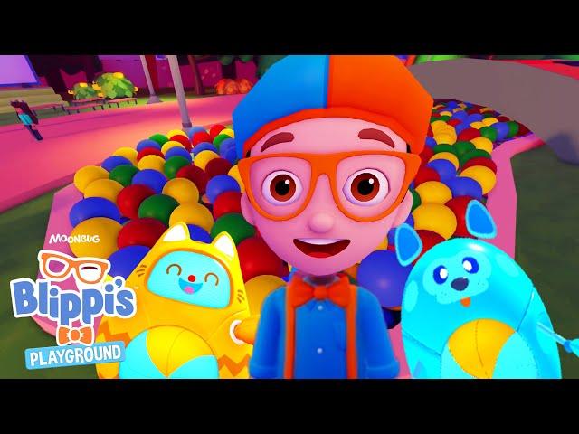 Blippi Learns About Colors in Roblox! Ball Pits, Playgrounds & MORE | Blippi Gaming for Kids