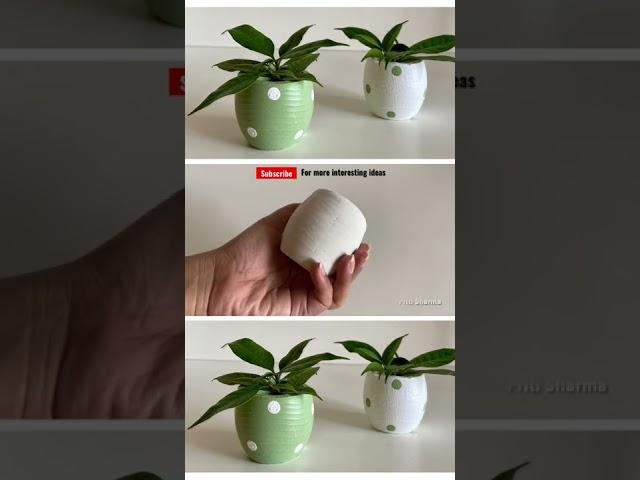 Mini planter diy with cement and plastic bottle … #shorts #ytshorts #diy #homedecor #pritisharma