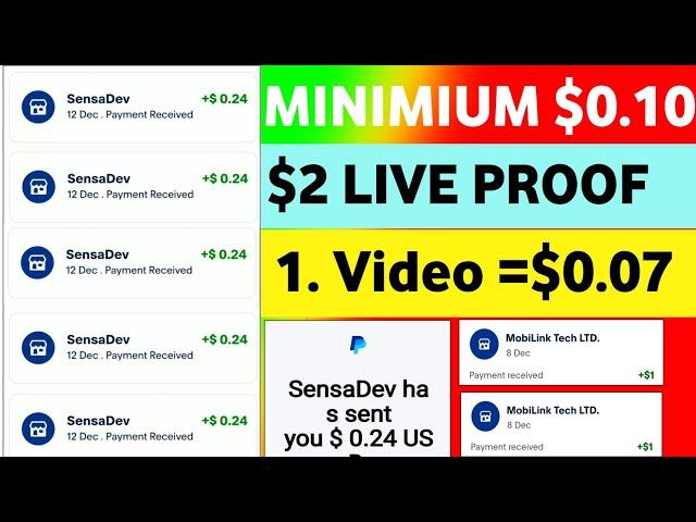 PayPal Earning App Best PayPal Earning App  2024 | Watch video Earn Paypal Money | Make Money Online