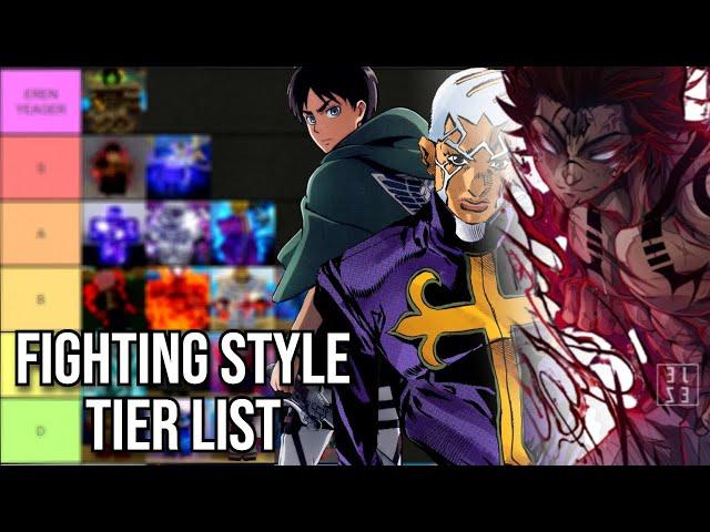 Fighting Style Tier List | Anime Spirits