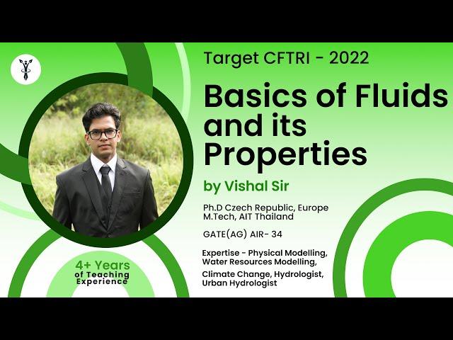 Basics of Fluid and Its Properties | Food Engineering | CFTRI | AgriVision4U