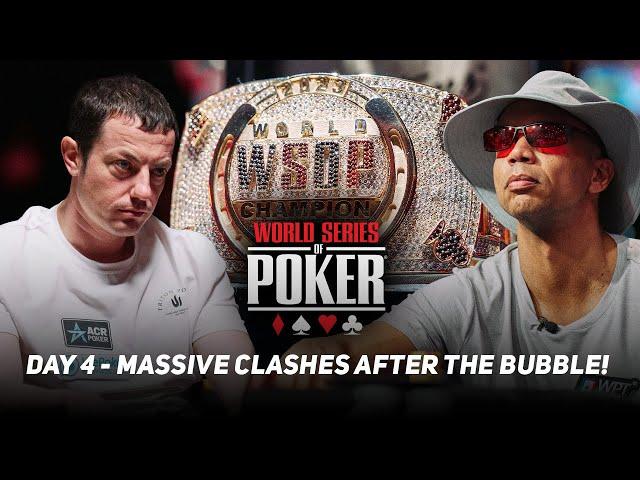 WSOP Main Event Day 4 - POST BUBBLE CLASHES with Phil Ivey & Tom Dwan