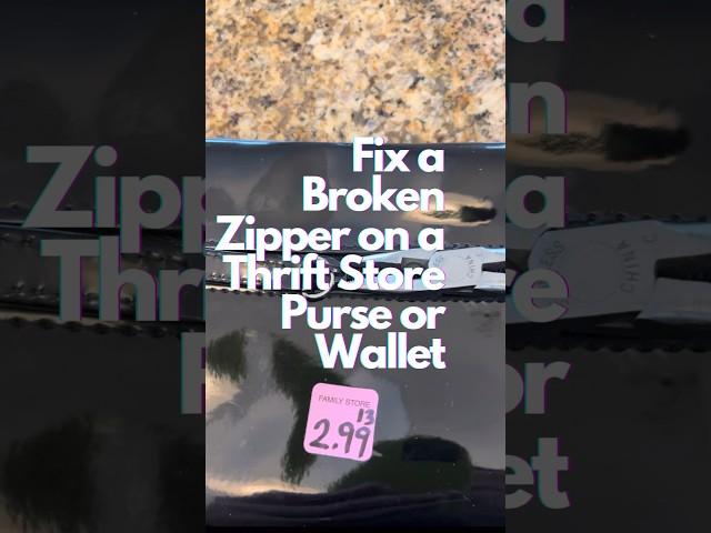 I Thrifted A Wallet With A Broken Zipper By Mistake: How To Fix It Fast!!! #thrifty