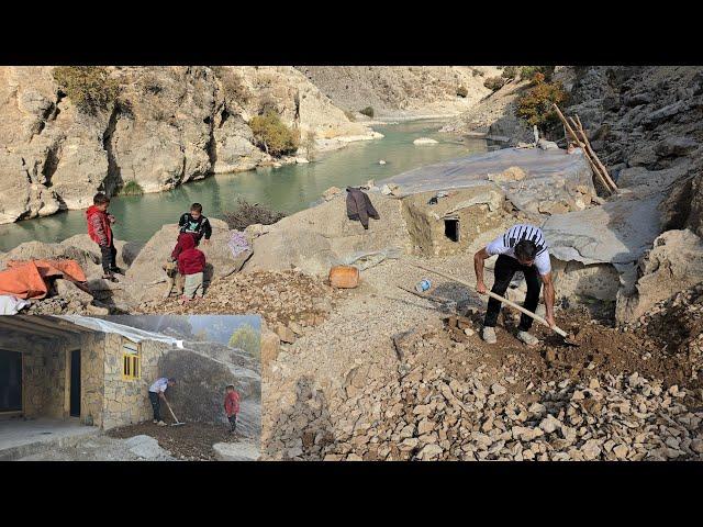 Nomadic Life: Nomadic House in the Mountain: Paving the Courtyard of a Nomadic House