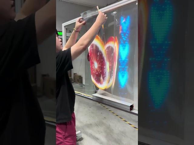 HSKG Flexible Transparent LED Film Display  #led#leddisplay #Transparent screen
