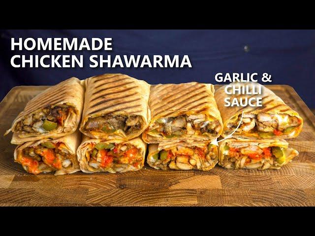 I made LEGIT CHICKEN SHAWARMA sandwiches at home and it was amazing!