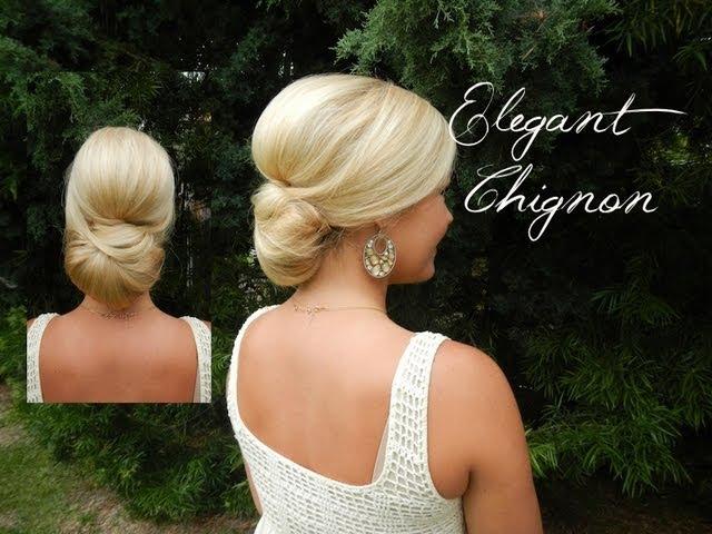 Smooth Elegant Volumized Chignon without Heat (Long/Medium Hair)