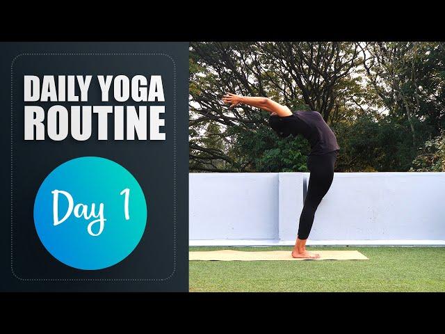 Day 1 - 10 Days of Daily Yoga Routine For Everyone | Yoga For Cure