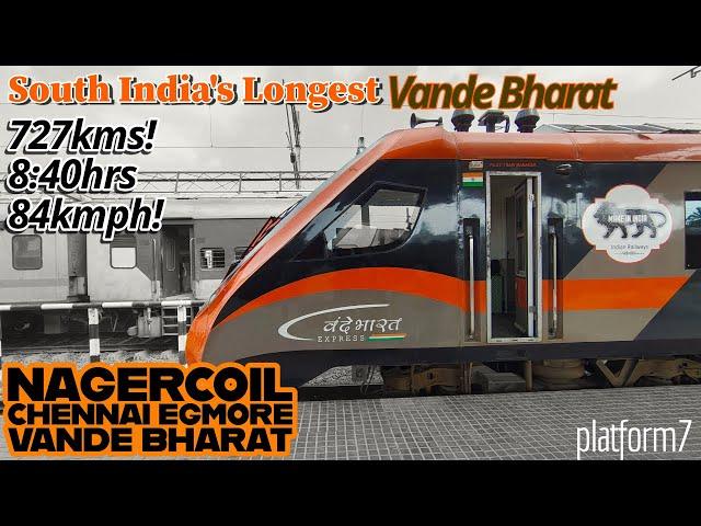 Nagercoil to Chennai Egmore by 20628 Vande Bharat Express in AC Chair Car | Train Journey