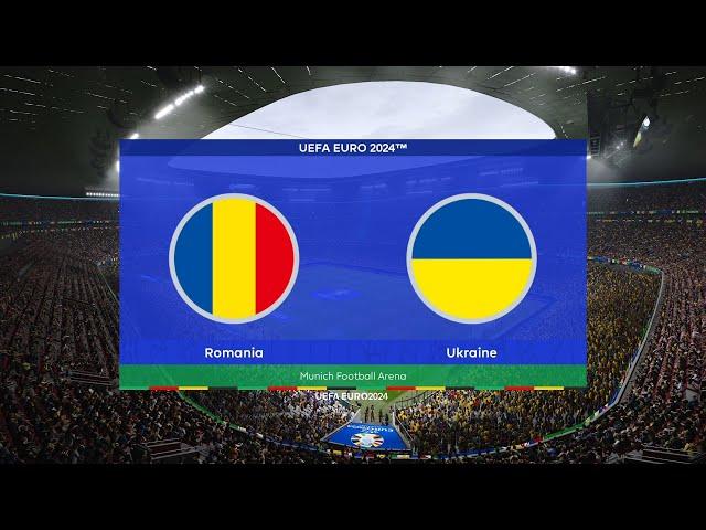 Romania vs Ukraine | UEFA Euro 2024 | Group E | Munich Football Arena | PES 2021