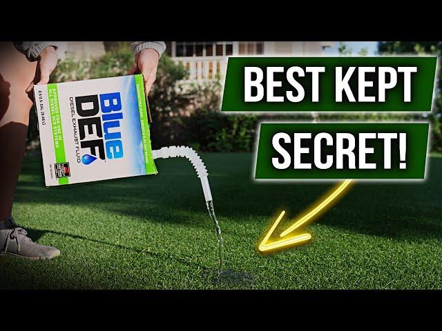 Use DIESEL EXHAUST FLUID on your LAWN as a FERTILIZER!!