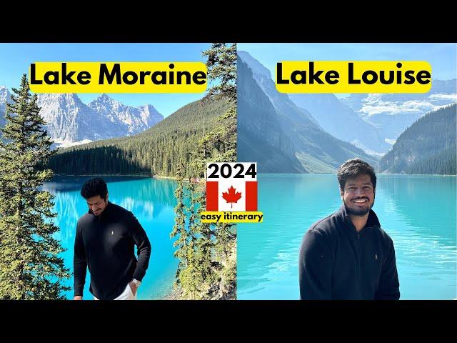 [hindi] How to get to Moraine Lake in Banff National Park | Lake Louise | Banff Downtown | 2024