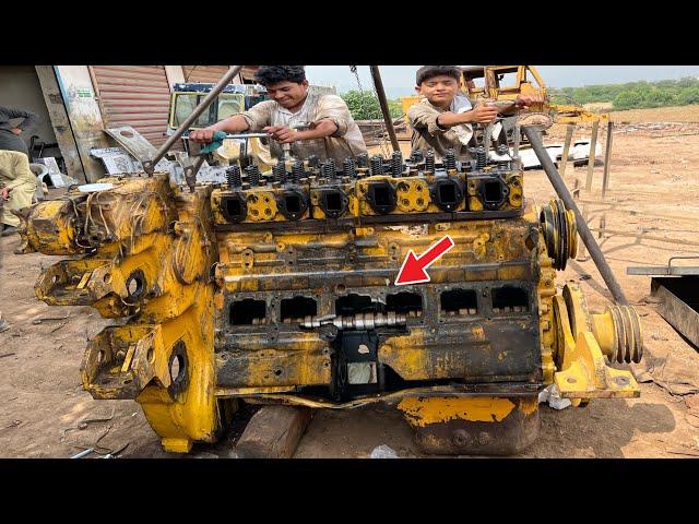 Komatsu Dozer Engine Broke due to Overheating now how Expert Mechanics Repair Engine Amazing process