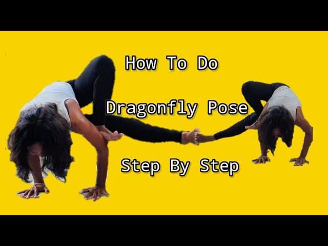 How To Do Dragonfly Pose For Beginners|Grasshopper Pose Step By Step|Yoga Arm Balance  For Beginners