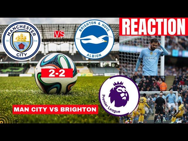 Man City vs Brighton 2-2 Live Stream Premier League EPL Football Match  Score Commentary Highlights